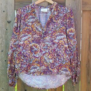STUNNING MAEVE by Anthropologie STAINED GLASS Blouse Women's Size Small
